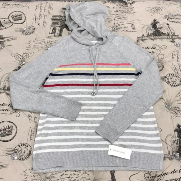 Charter Club Striped Hooded Sweater - Picture 4 of 7